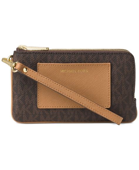 michael kors bedford medium wristlet|MICHAEL Michael Kors Bedford Double Zip Pocket Medium .